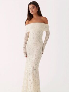 NWT: Peppermayo Always Yours Lace Maxi Dress - Ivory